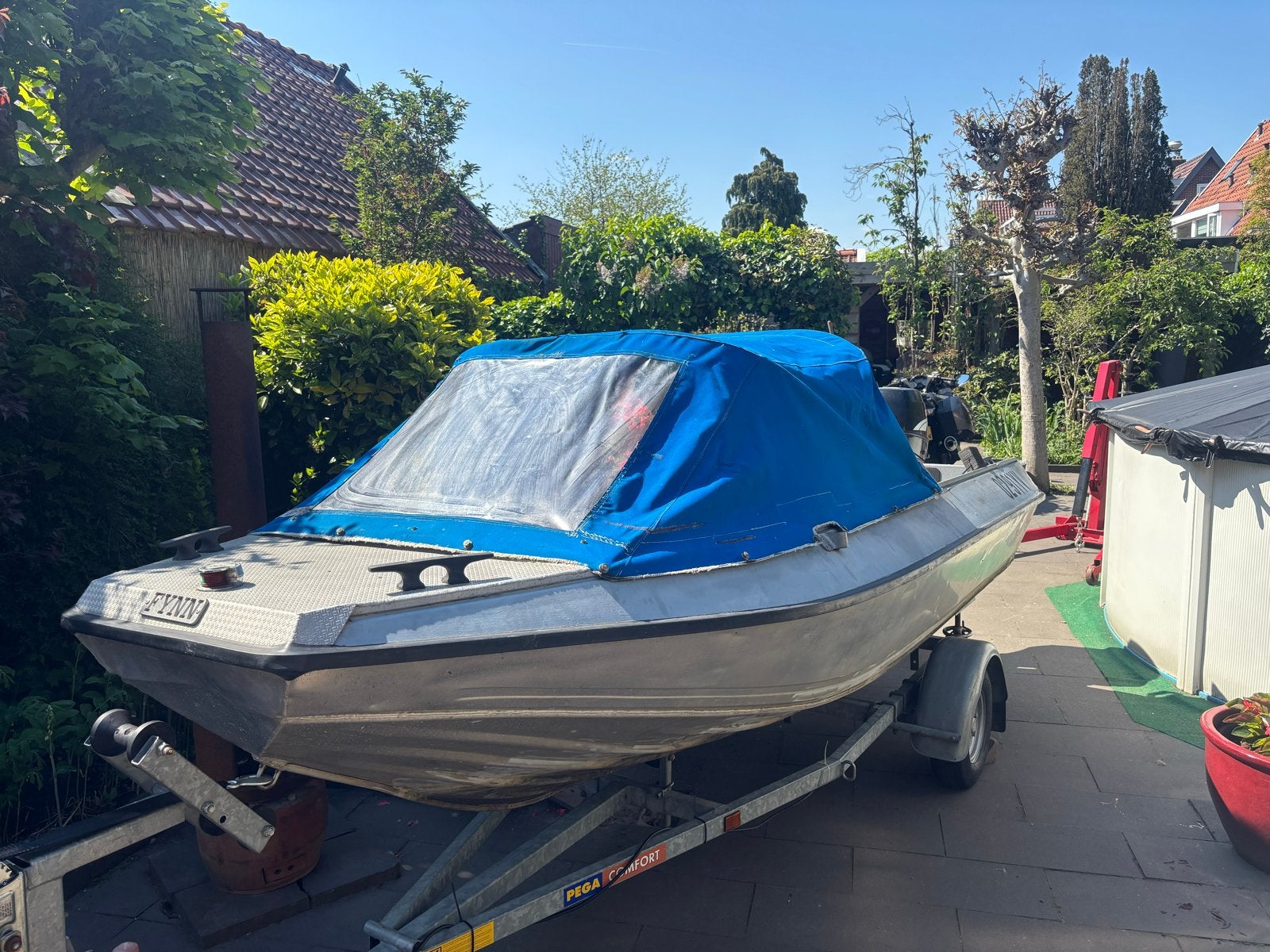 Buster S met Suzuki 30pk 4-takt buitenboordmotor, Watersport en Boten, Ophalen, Overige merken, Gebruikt, 4 m