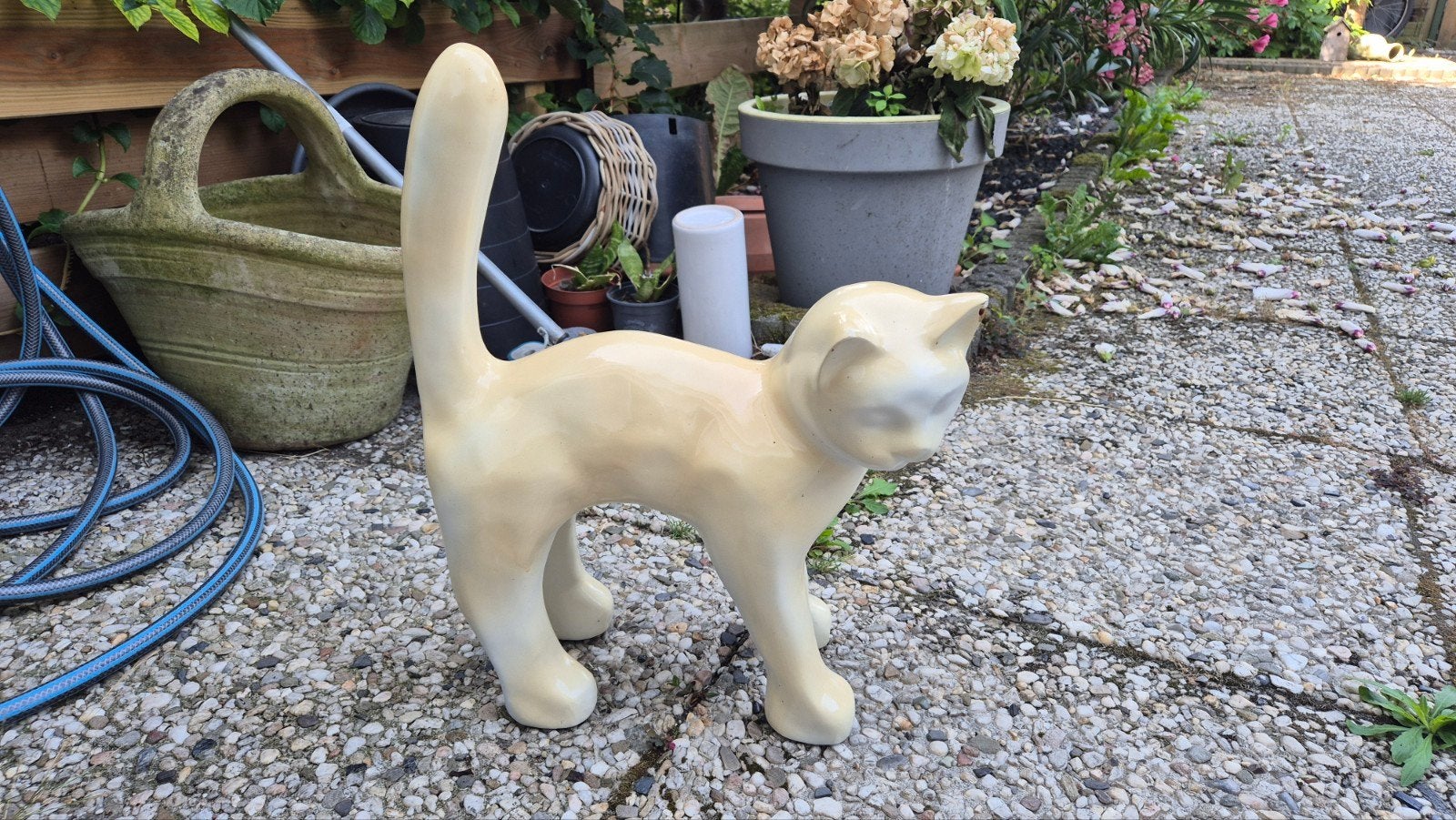 ontzettend mooi kat beeld als tuindecoratie, Ophalen, Minder dan 30 cm, Rond, Binnen