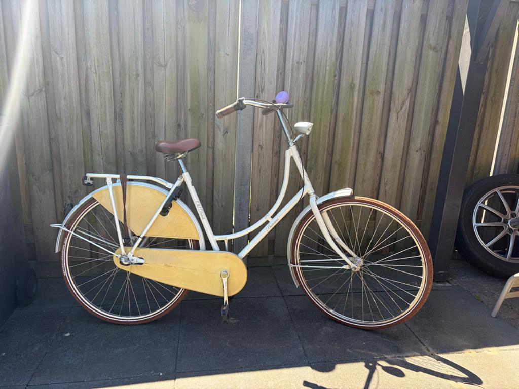 Batavus Old Dutch Damesfiets 28 inch - wit/bruin, Ophalen, Terugtraprem, Versnellingen, Batavus