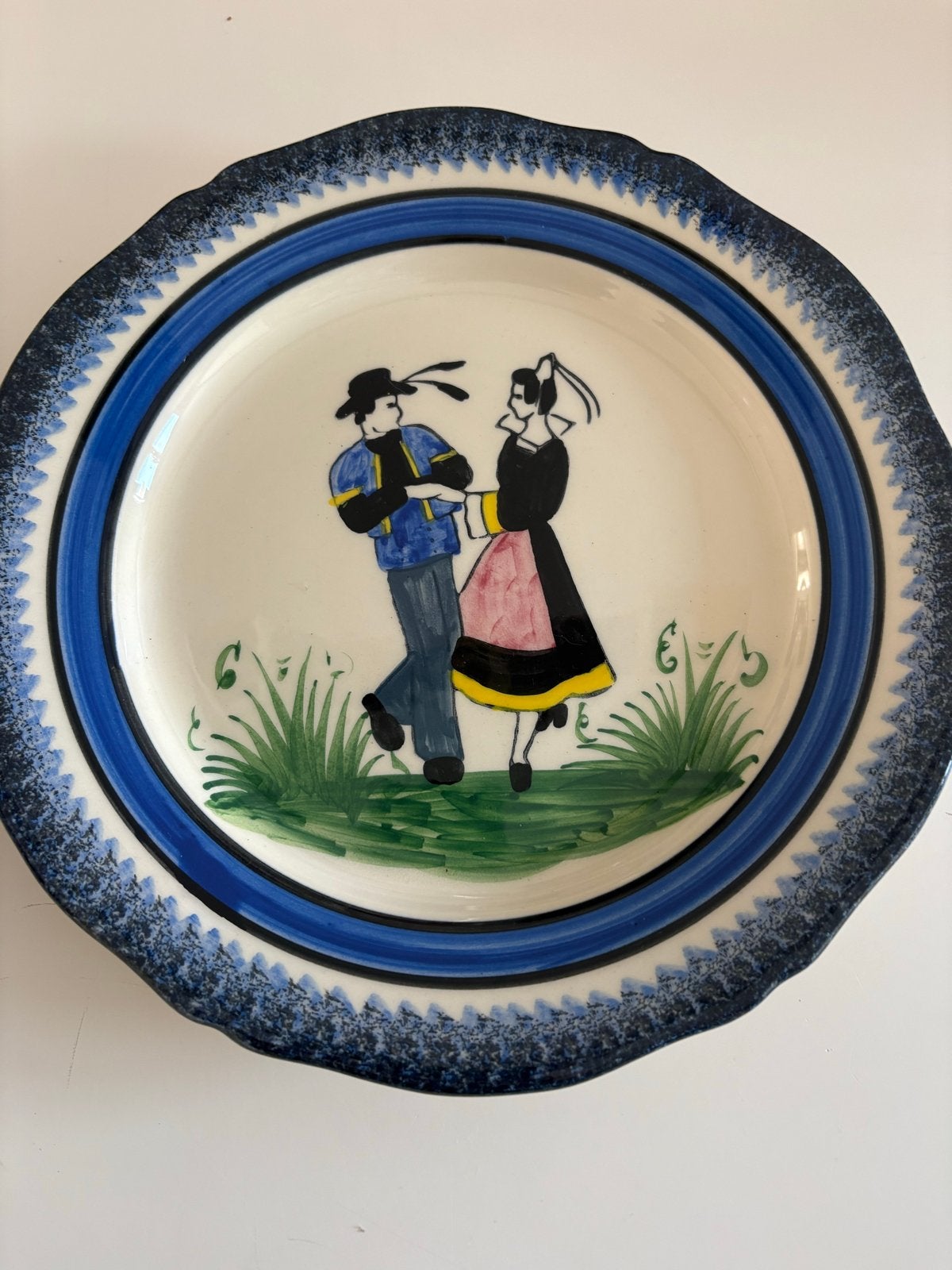 Vintage Henriot Quimper Wandbord - Dansend Paar, Ophalen of Verzenden