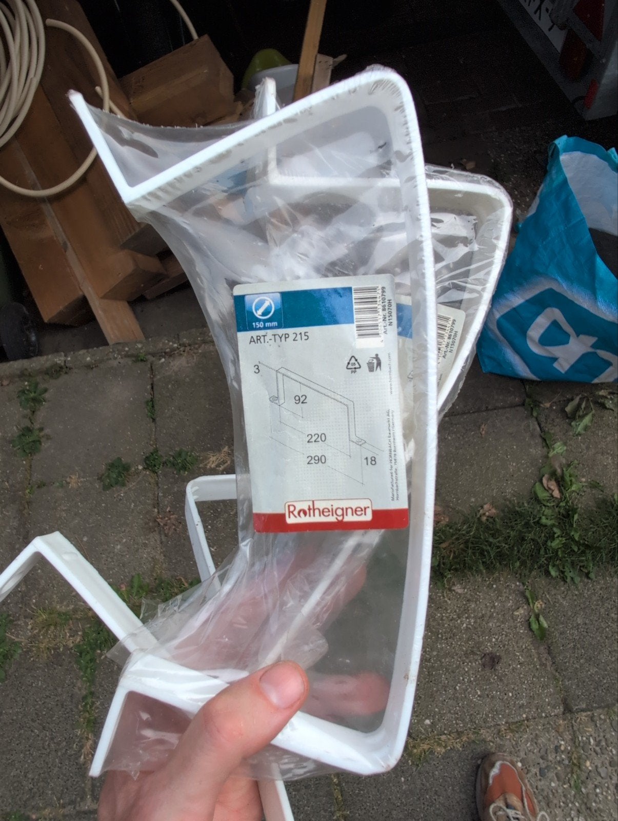 Rotheigner ART-TYP 215 beugel 150 mm, wit, Ophalen of Verzenden, Nieuw