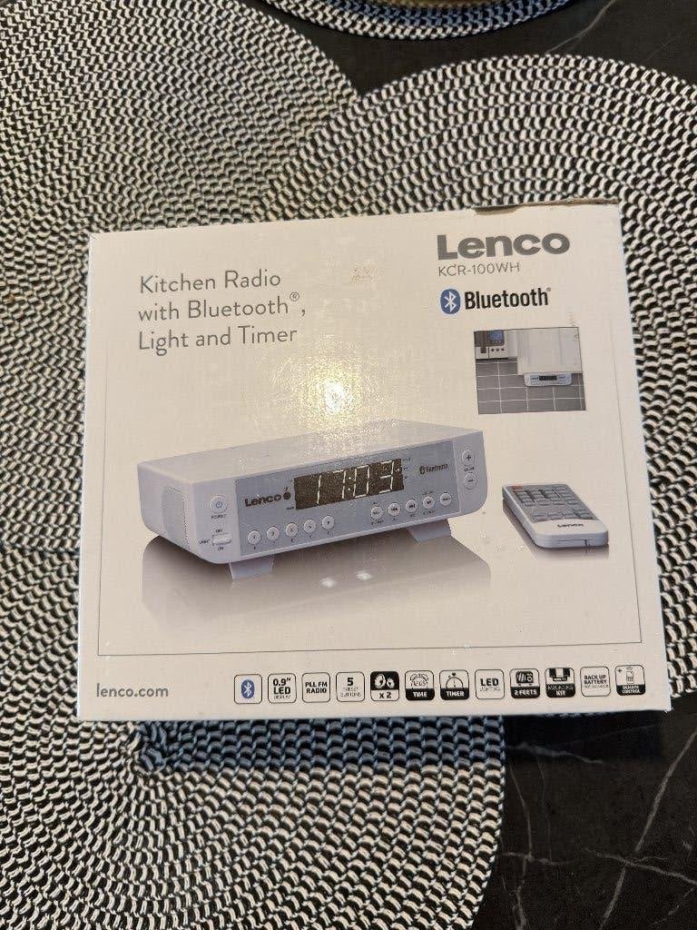 Lenco KCR-100WH Keukenradio met Bluetooth en Timer-1, Nieuw, Ophalen of Verzenden, Info@lenco.com, Radio