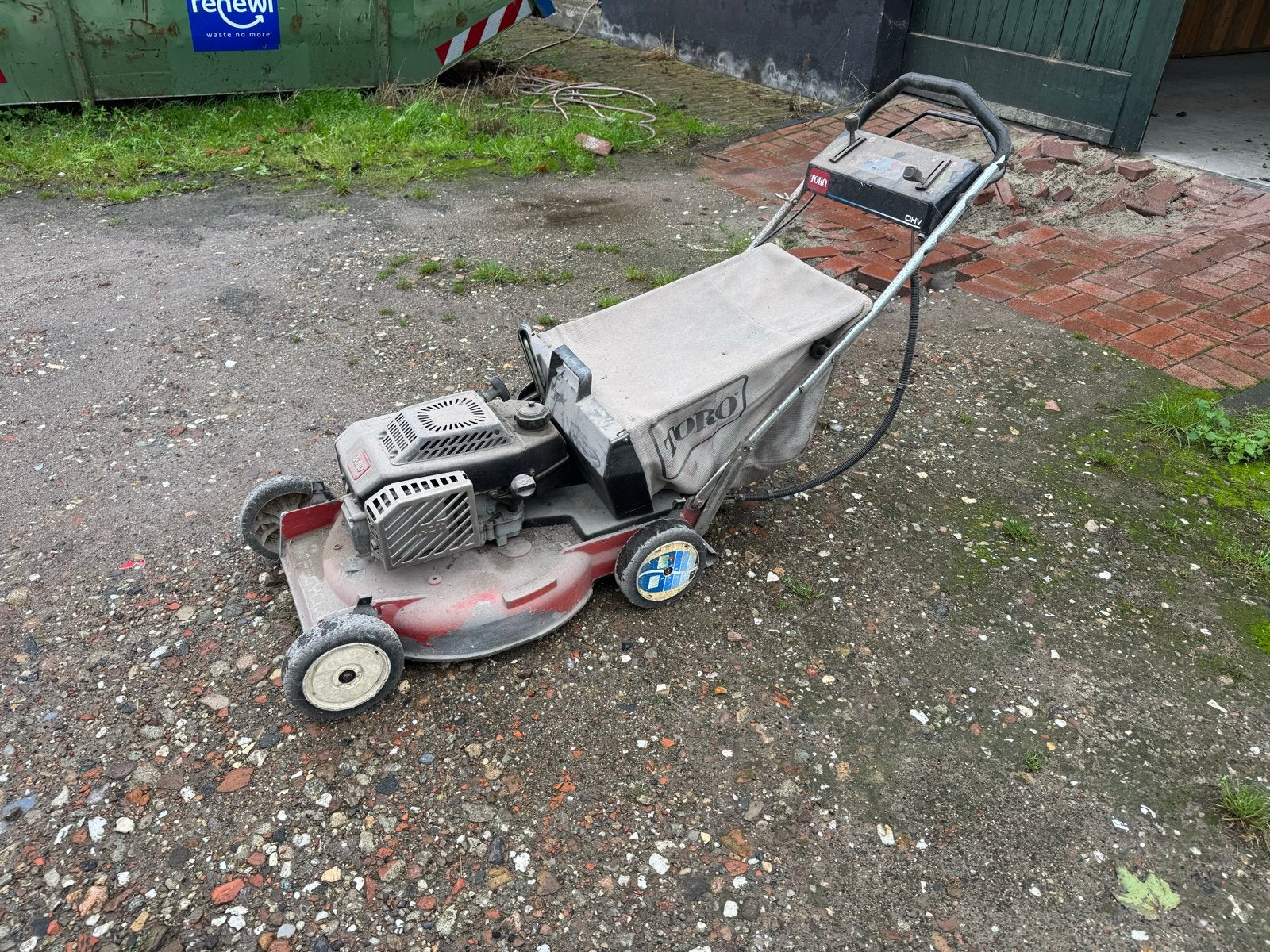 Toro grasmaaier 55cm - start niet (met opvangbak), Ophalen, Cirkelmaaier, Gebruikt, Opvangbak
