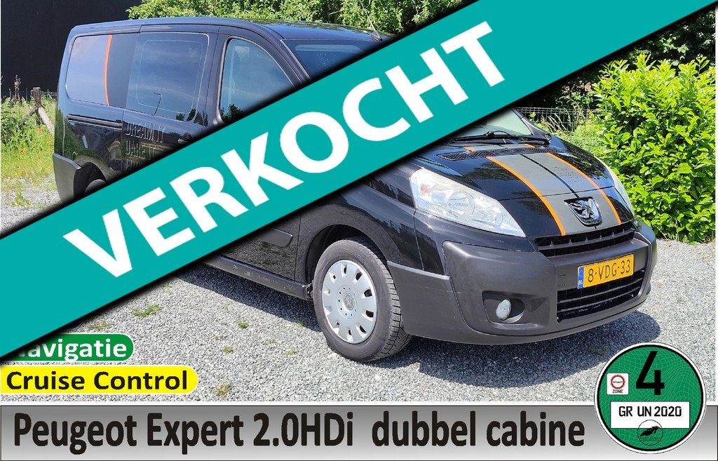 Peugeot Expert 2.0 HDIF L2H1 Dubbel Cabine, 136 pk, Gebruikt, Zwart, 4 cilinders