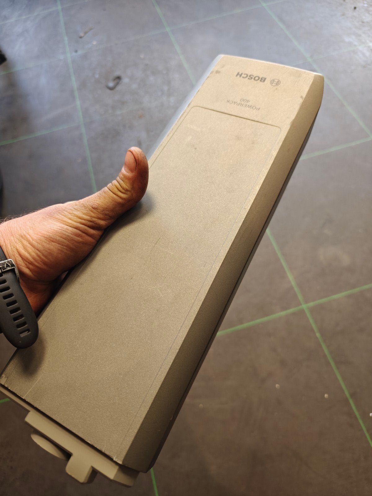 Bosch drager accu defect 400wh, Ophalen of Verzenden, Gebruikt