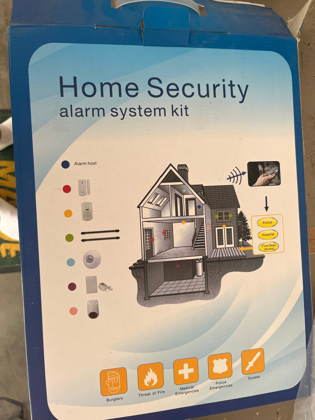 NIEUW IN DOOS Home Security Alarmsysteem Kit - Draadloos, Beweging, Nieuw, Ophalen of Verzenden, Compleet systeem