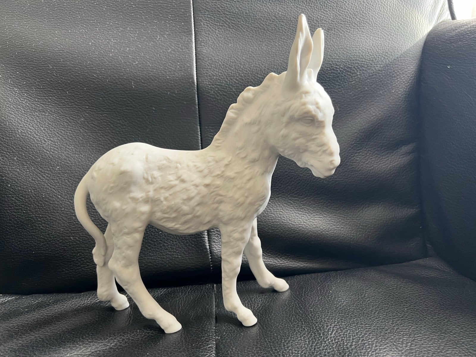 Vintage Ezel Figuur Biscuit Porselein Wit - Jaren '70, Antiek en Kunst, Ophalen of Verzenden