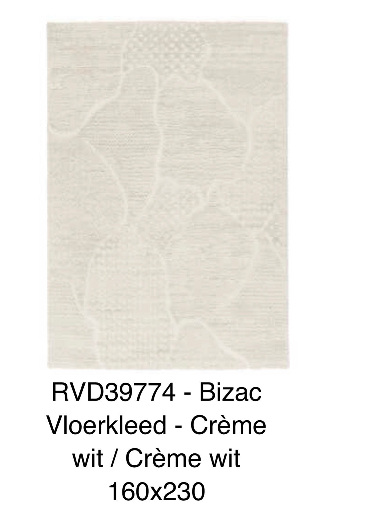 Vloerkleed creme 160x230, Ophalen, Gebruikt, 150 tot 200 cm, 200 cm of meer