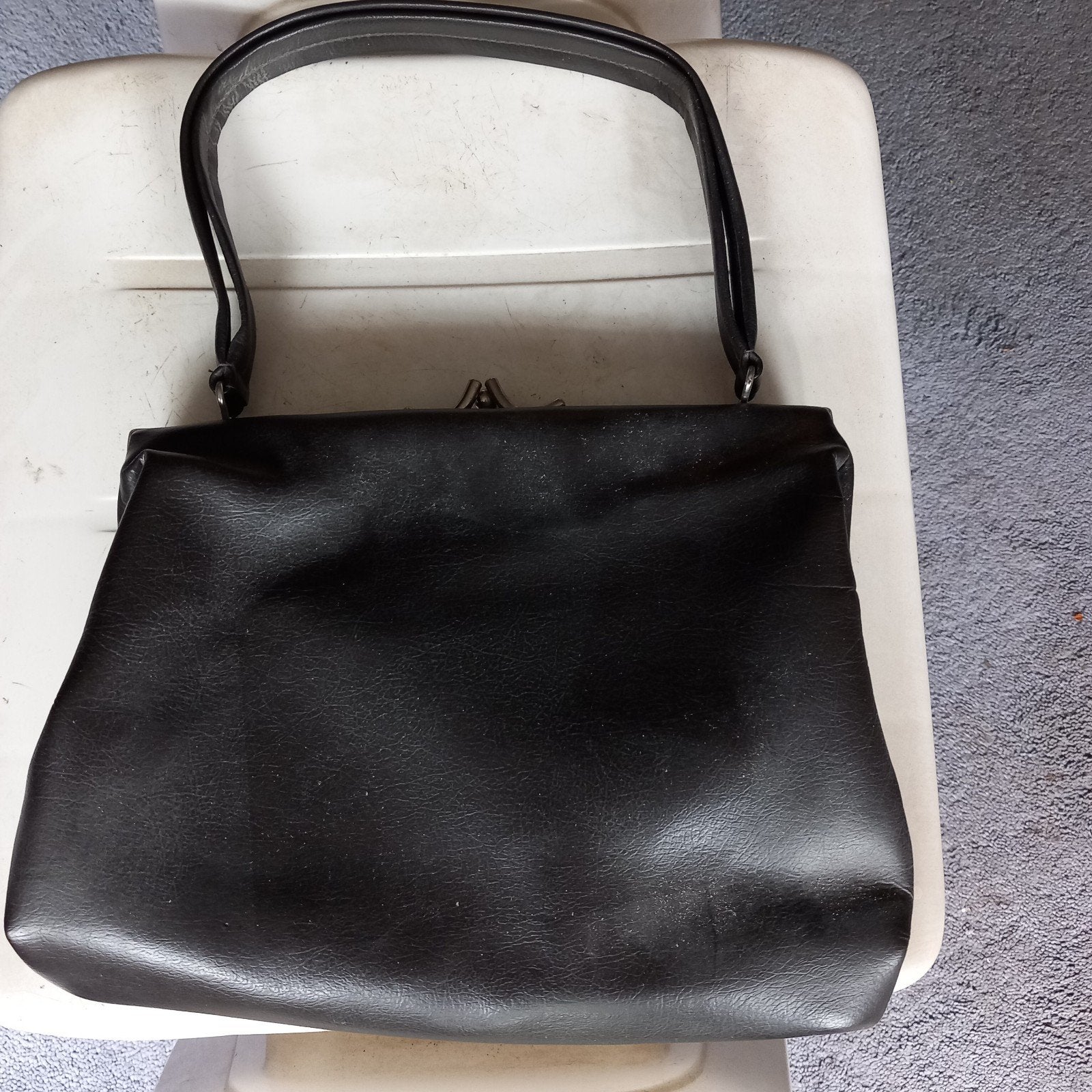 vintage dames tas, Ophalen of Verzenden, Zo goed als nieuw, Zwart, Handtas