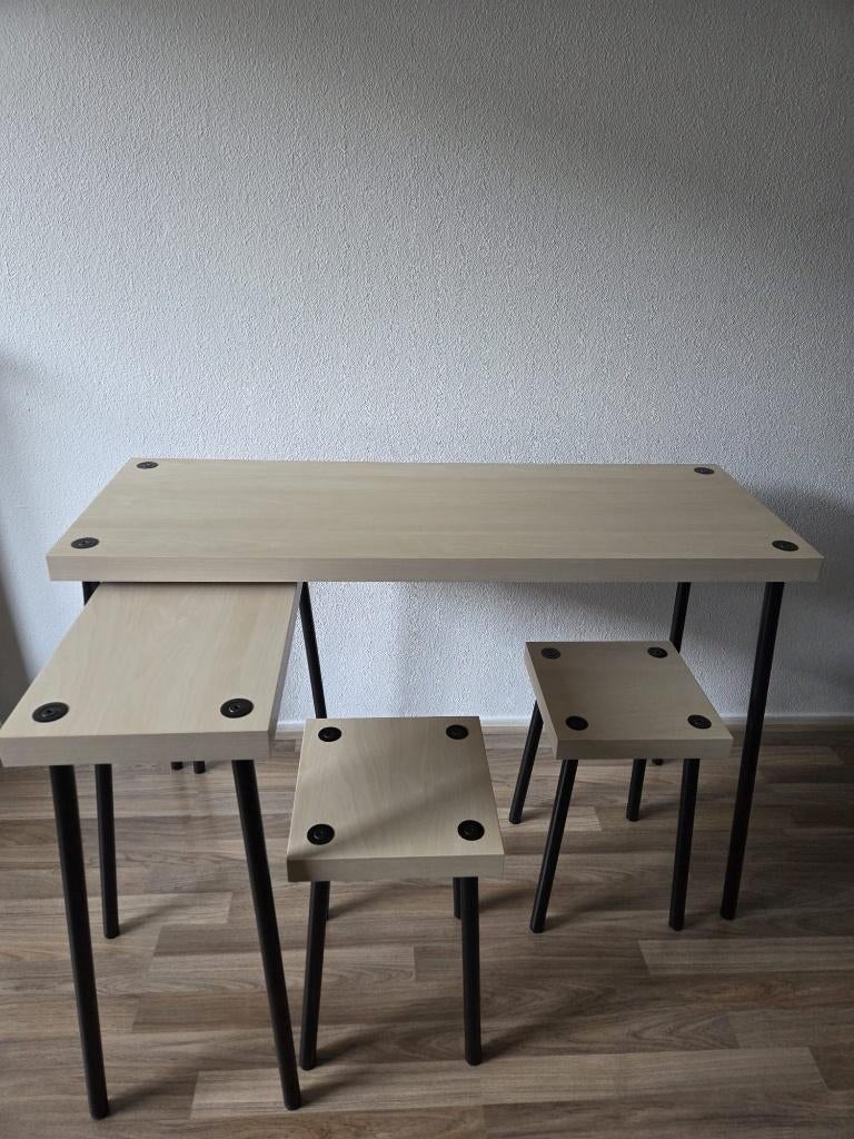 Fridnas Ikea Bijzettaffels met krukken, Kinderen en Baby's, Kinderkamer | Tafels en Stoelen, Ophalen, Gebruikt, Tafel(s) en Stoel(en)