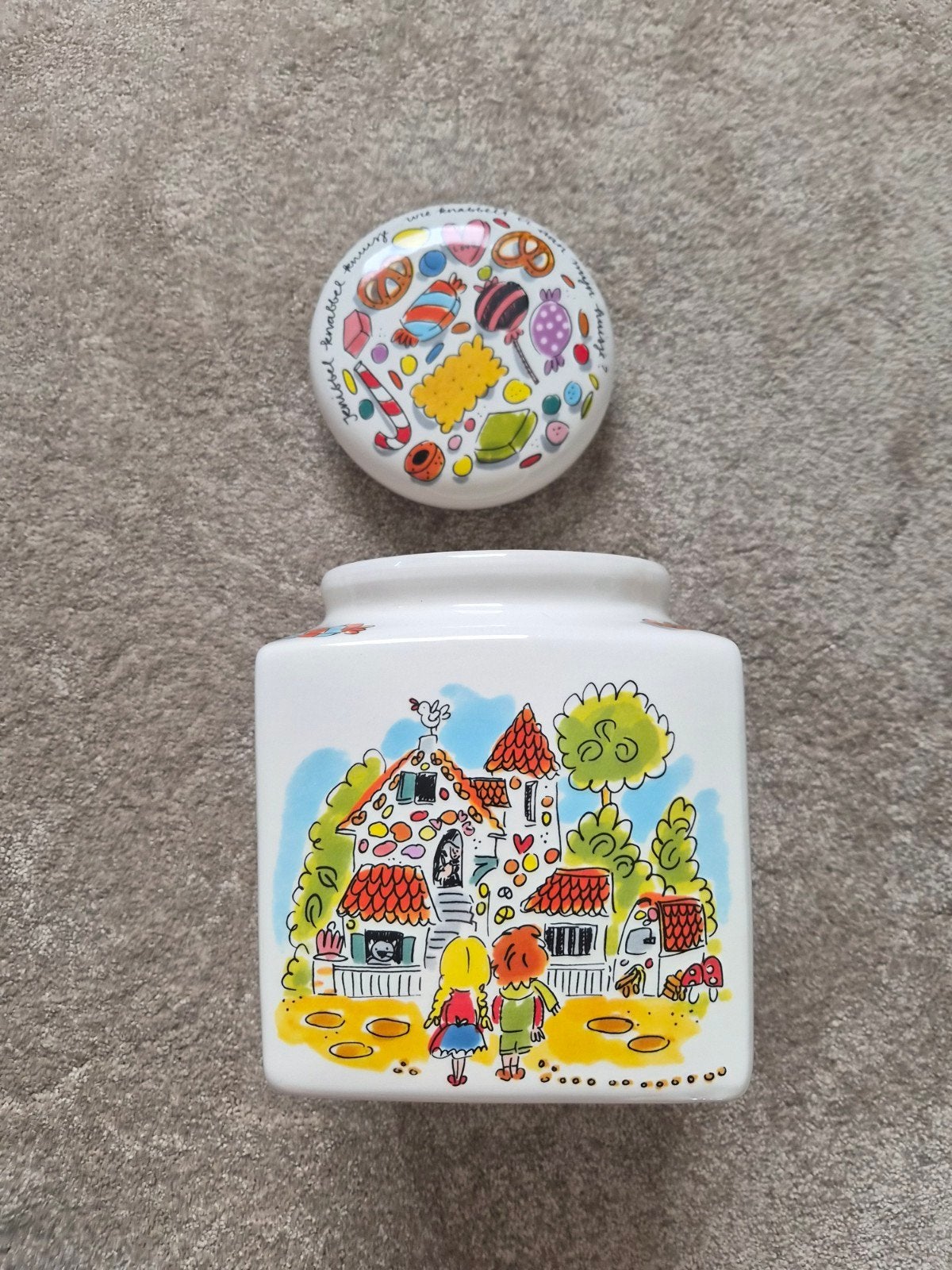 blond Amsterdam voorraadpot Efteling Hans en Grietje, Huis en Inrichting, Ophalen, Zo goed als nieuw, Aardewerk, Overige typen