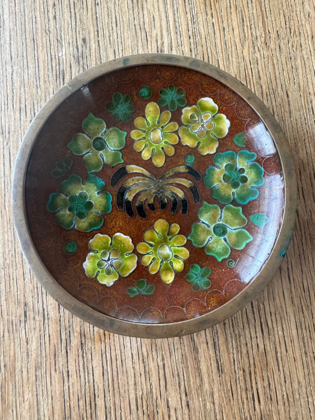 Antiek Chinees cloisonné schaaltje – ca. 1920-1930 - 9,5 cm, China, Ophalen of Verzenden