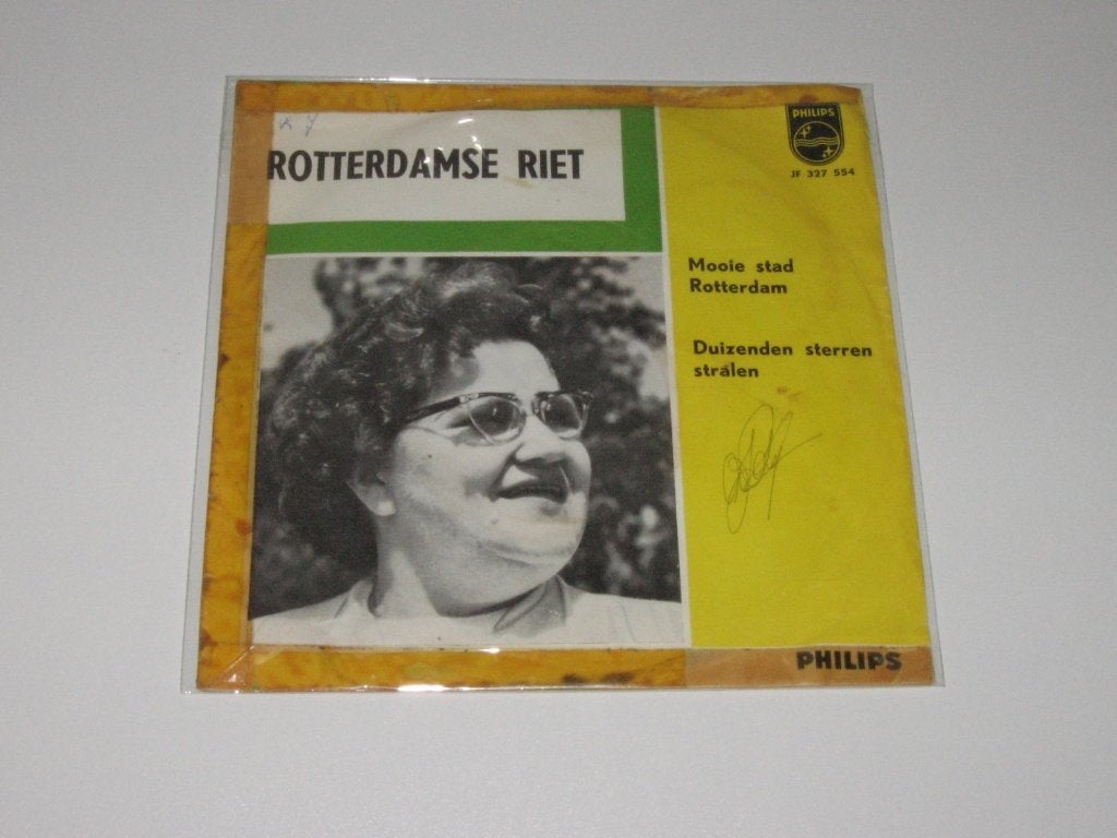 SINGLE : Rotterdamse Riet - Mooie stad Rotterdam, Gebruikt, Verzenden, 7 inch, Beschermende buitenhoes