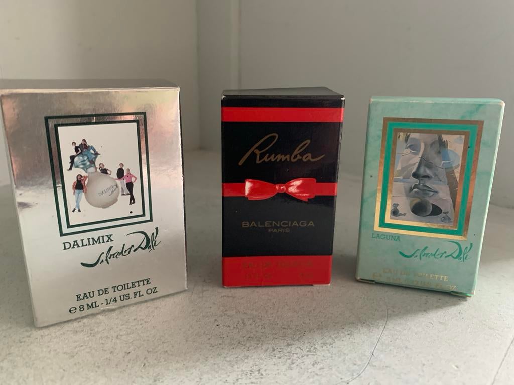 Vintage parfum miniaturen: Dalimix, Rumba, Laguna, Ophalen of Verzenden, Nieuw