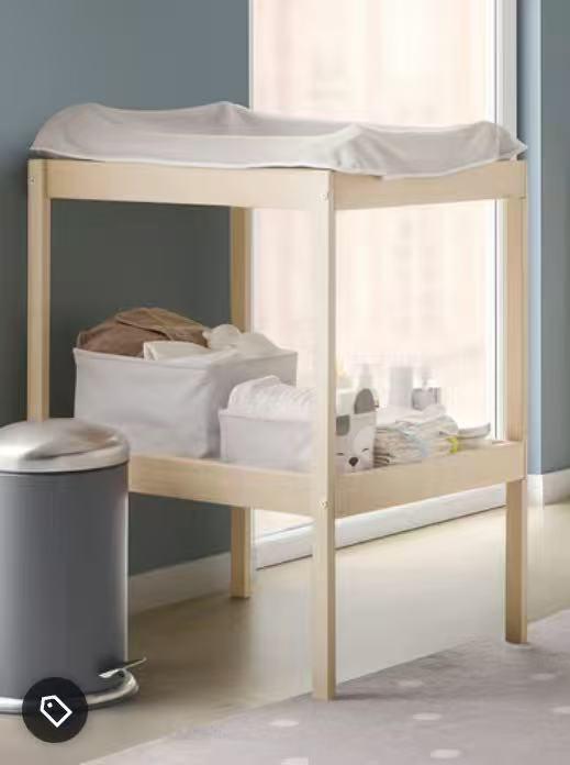 IKEA SNIGLAR commode + VÄDRA aankleedkussen + hoes, Ophalen of Verzenden, Zo goed als nieuw, Stapelbed