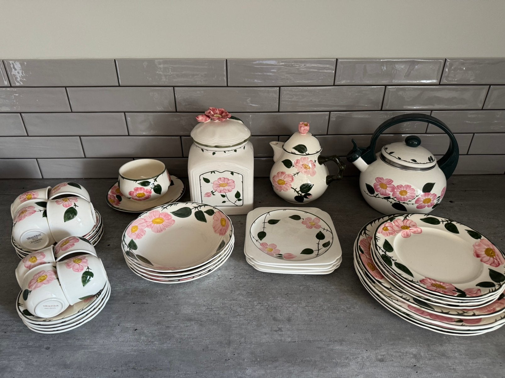 Mooie startersset Wild Rose van Villeroy & Boch, Ophalen, Villeroy & Boch, Zo goed als nieuw, Overige stijlen