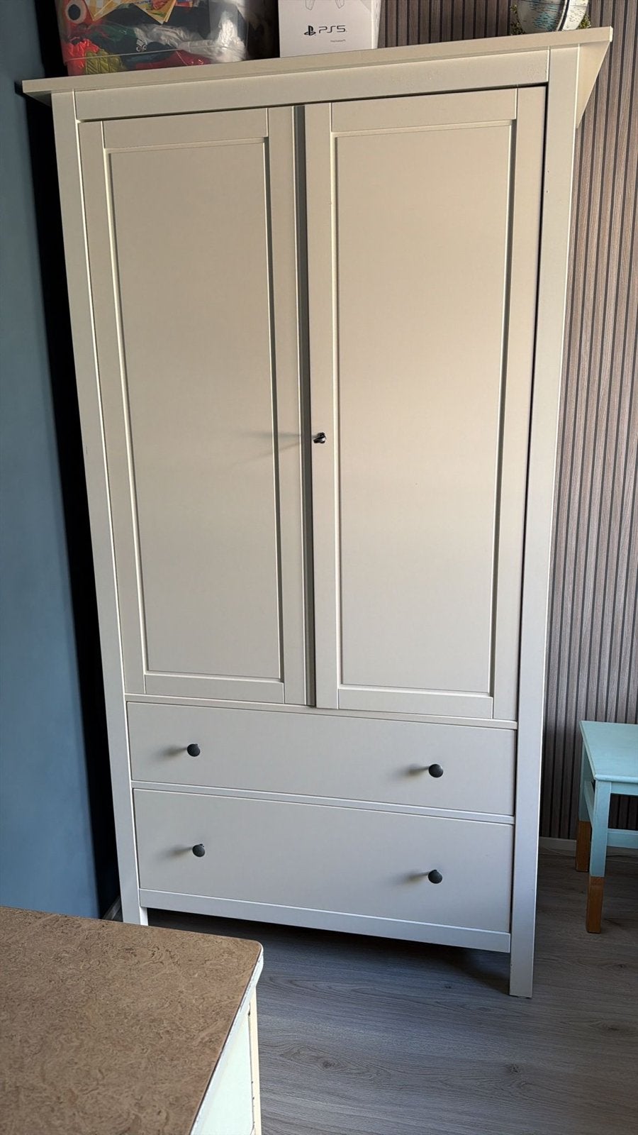 IKEA HEMNES kledingkast wit – 2 deuren + 2 grote laden, Huis en Inrichting, 100 tot 150 cm, 200 cm of meer, Ophalen of Verzenden