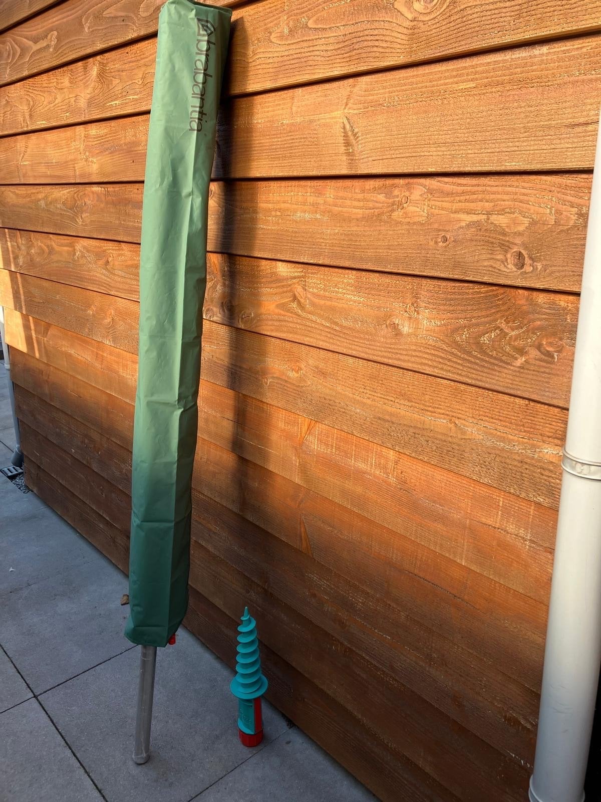 Brabantia Droogmolen met hoes en grondanker, Ophalen, Gebruikt, Droogmolen