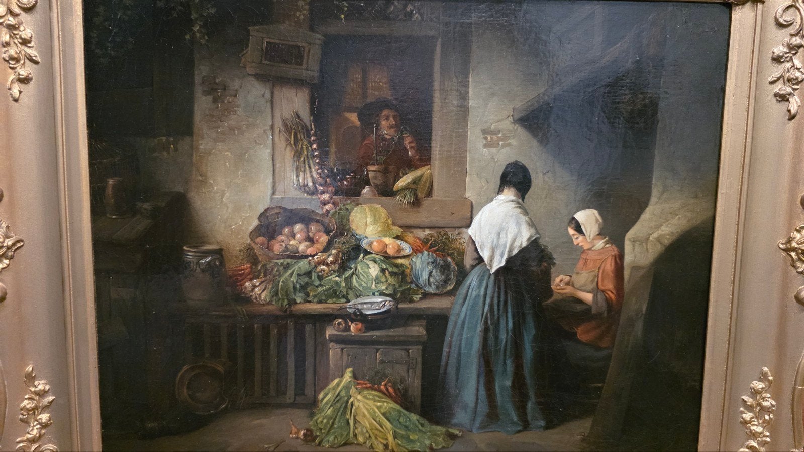 mooi vroeg antiek schilderij, Ophalen