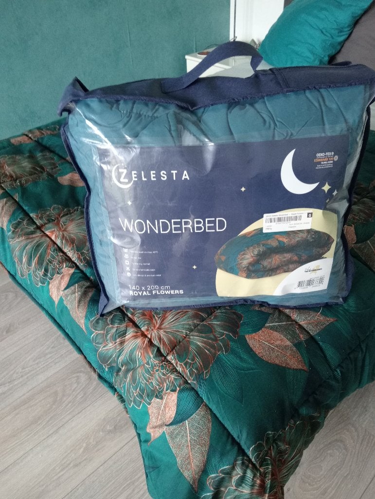 zelesta dekbed zonder hoes, Ophalen, Eenpersoons, Blauw, Ademend