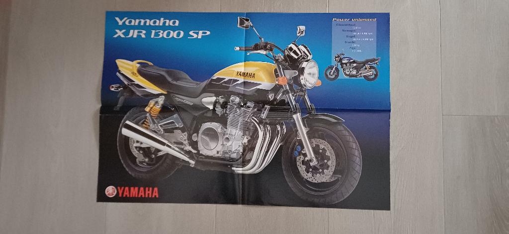 Poster Yamaha XJR 1300 SP en Fazer 600, Motoren, Handleidingen en Instructieboekjes, Ophalen of Verzenden, Yamaha
