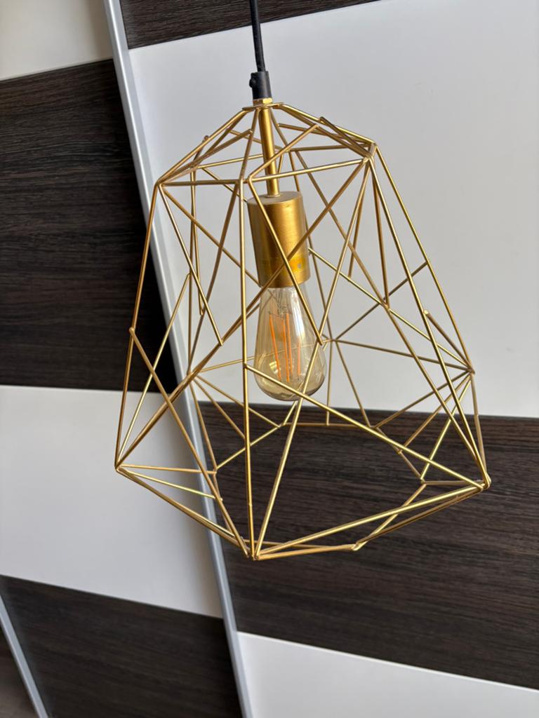 Hanglamp, Ophalen of Verzenden, Gebruikt, Metaal, Minder dan 50 cm