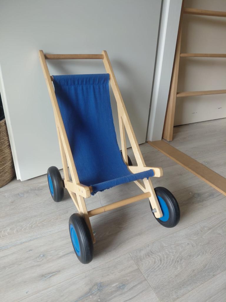 Houten poppenbuggy, Ophalen of Verzenden, Gebruikt, Overige typen