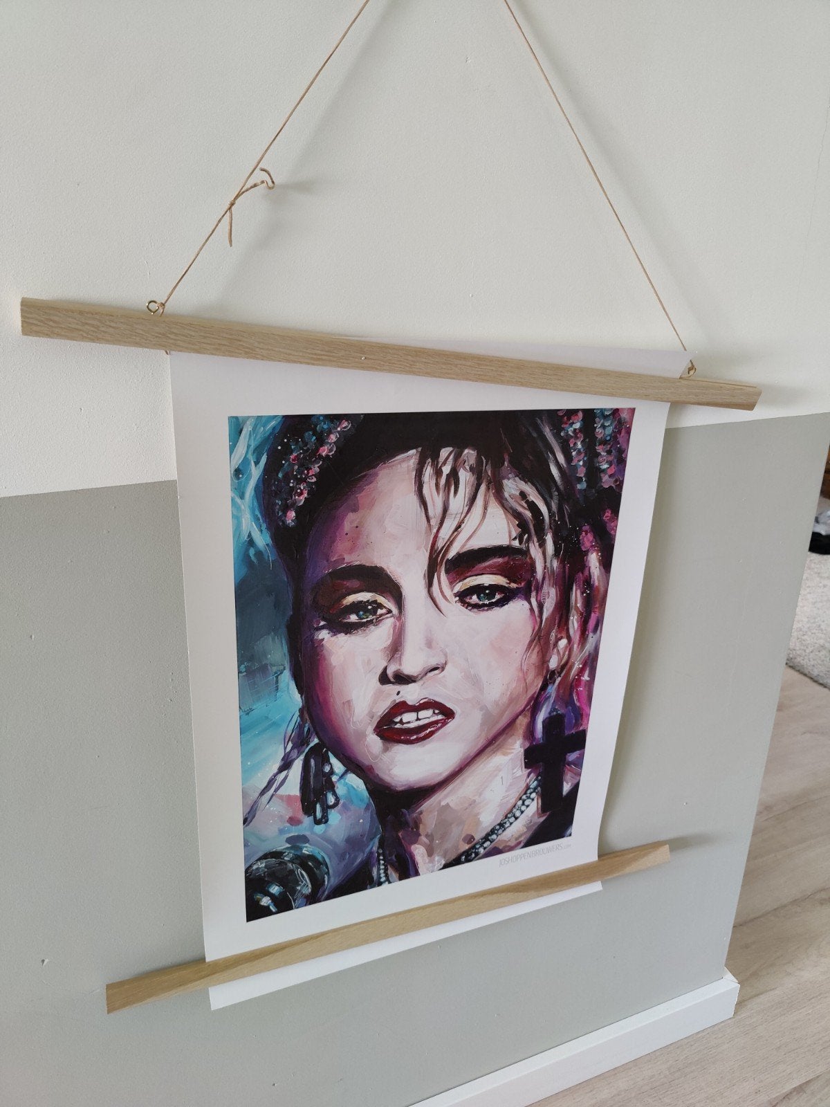 Houten ophangsysteem voor posters Desenio, Huis en Inrichting, Woonaccessoires | Lijsten, Ophalen of Verzenden, Gebruikt, Hout
