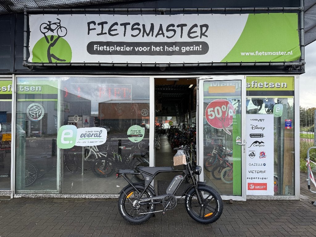 FIETSMASTER OUXI V8 - FATBIKE - ZWART UPGRADE VERSION OP=OP!