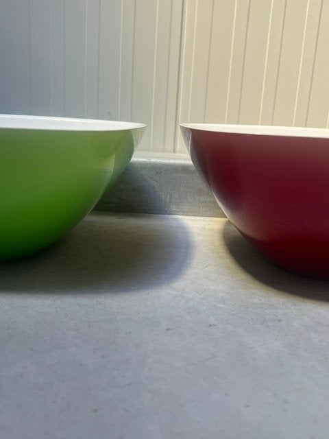 Guzzini schalen 2x design jaren 90 fruitschalen kommen, Kunststof, Gebruikt, Schaal, .