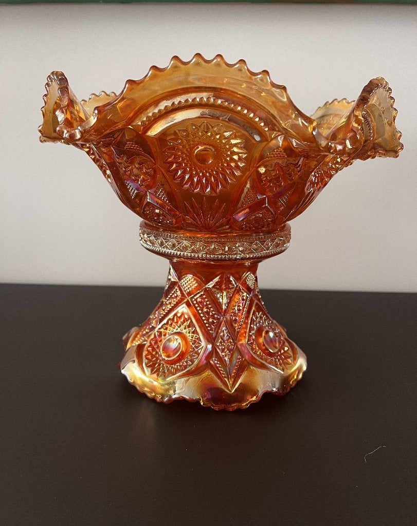 Imperial glas Marigold Carnival glas punch-schaal, Ophalen of Verzenden