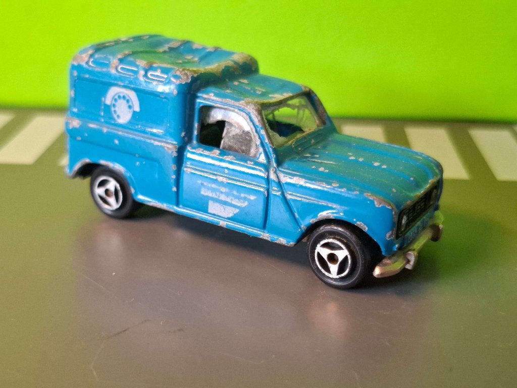 Majorette 230 - Renault 4L [blauw] 1/55 -, Ophalen of Verzenden, Gebruikt, Auto