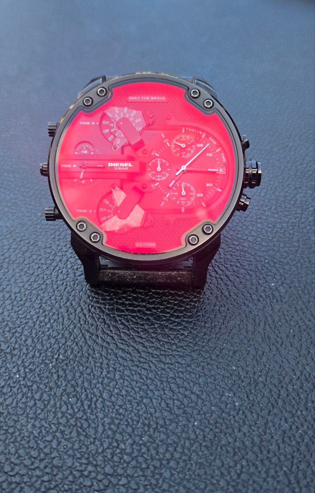 Diesel horloge 56mm, Ophalen, Zo goed als nieuw, Zwart