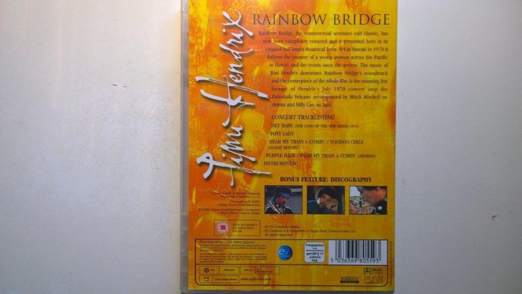 Jimi Hendrix - Rainbow Bridge (DVD), Alle leeftijden, Ophalen of Verzenden, Zo goed als nieuw, Verzameling
