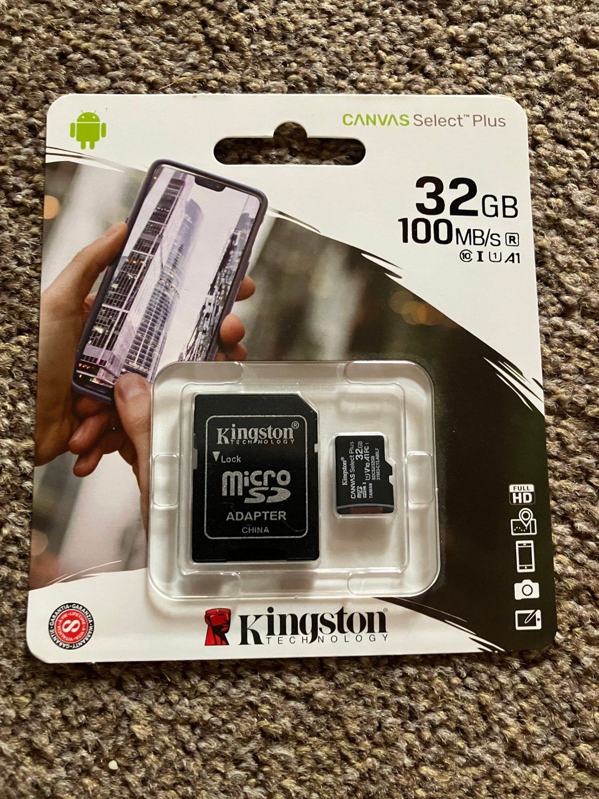 Kingston 32 GB MicroSD en adapter NIEUW, 32 GB, Ophalen of Verzenden, MicroSD, Videocamera