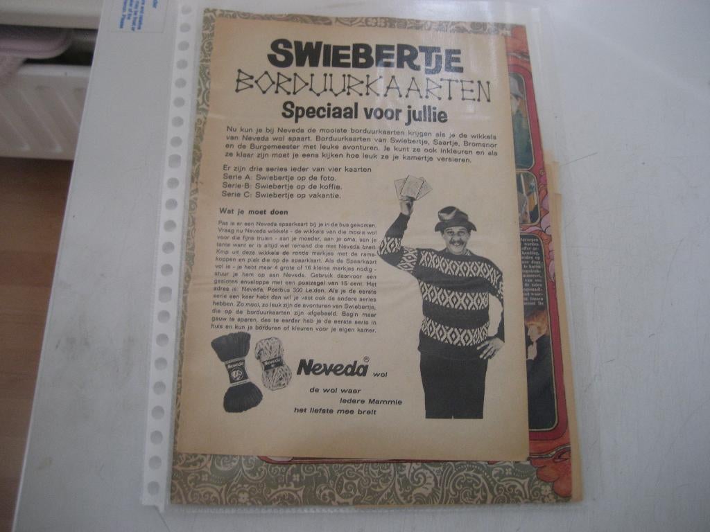 swiebertje reclame , tekeningen knipsels, Ophalen of Verzenden, 1960 tot 1980, Nederland, Knipsel(s)