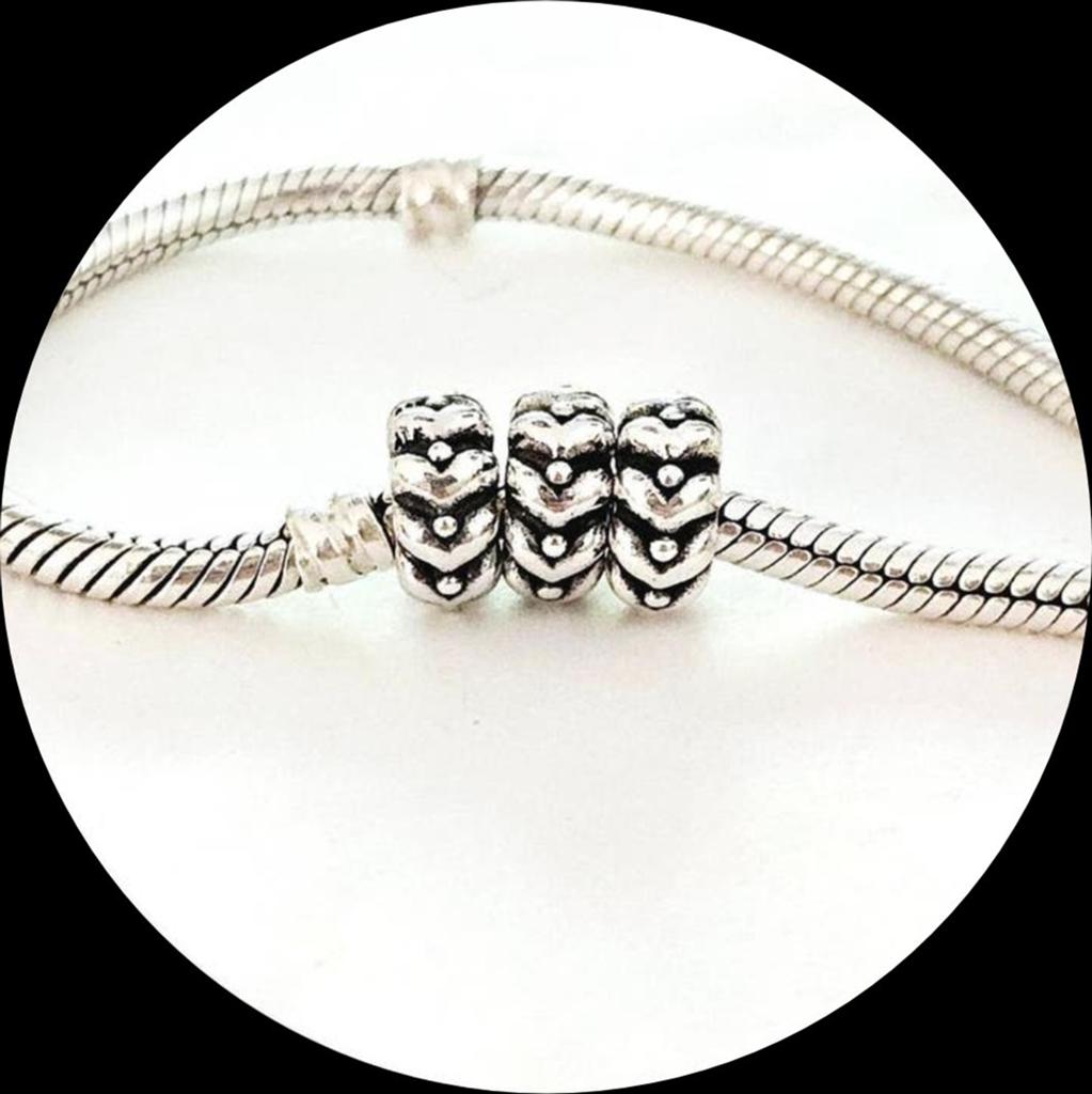 Pandora 1x Heart Beats 790450 / voor armband, Sieraden, Tassen en Uiterlijk, Bedels, Pandora, Ophalen of Verzenden, Zo goed als nieuw