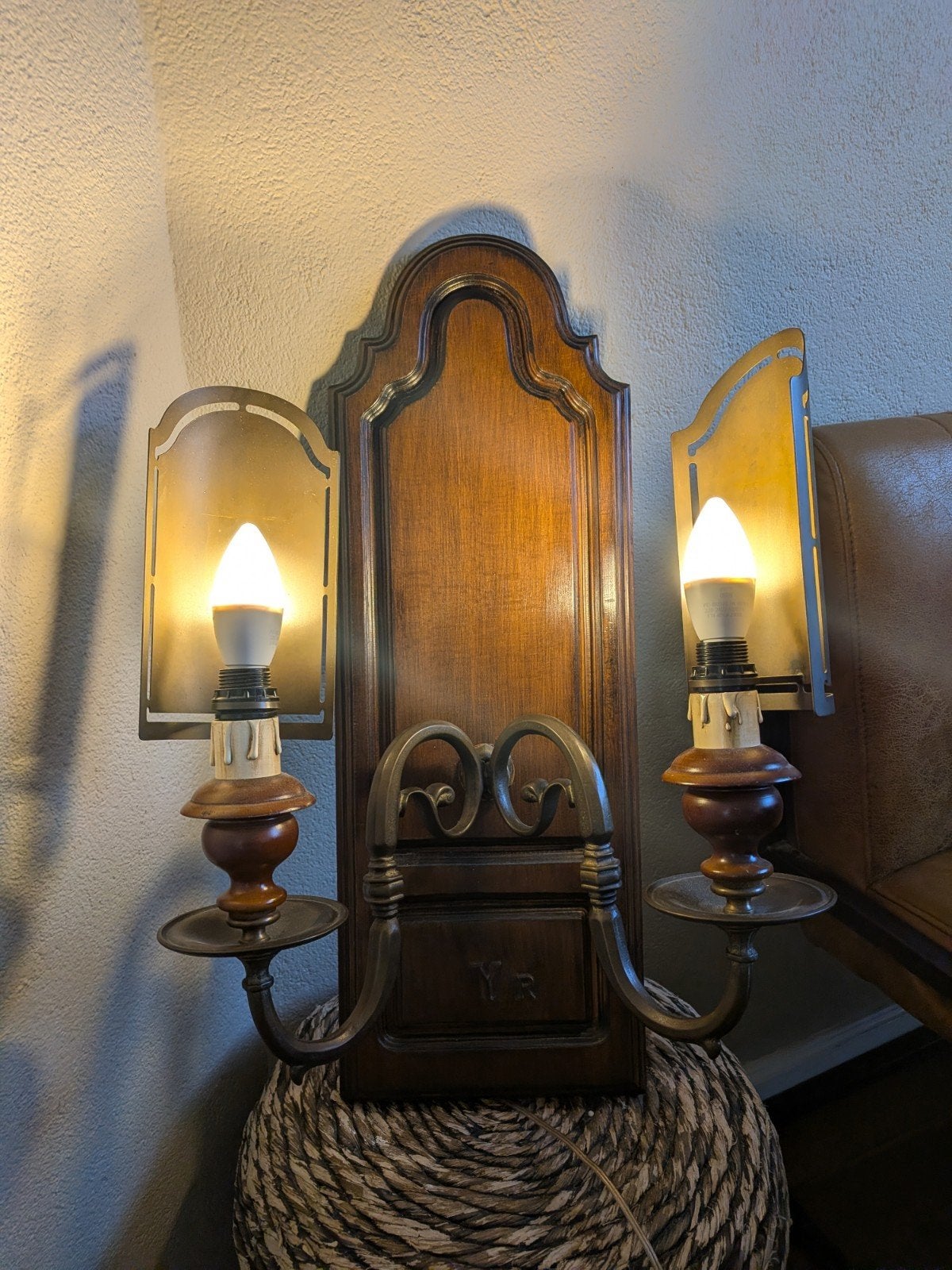 Antieke wandlamp in Art Nouveau-stijl 1890/1910, Ophalen