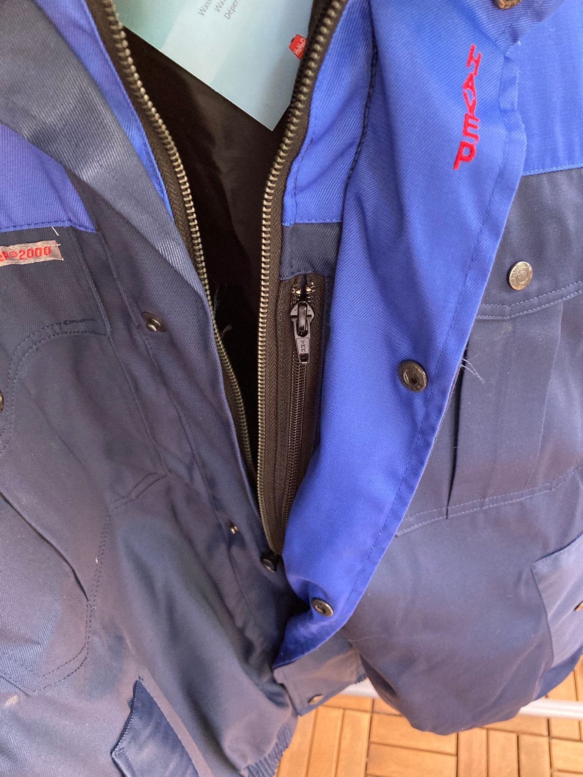 Nieuwe HaVeP Werkjas Blauw/Donkerblauw - Water- & Vuilafstot, Ophalen of Verzenden, Nieuw
