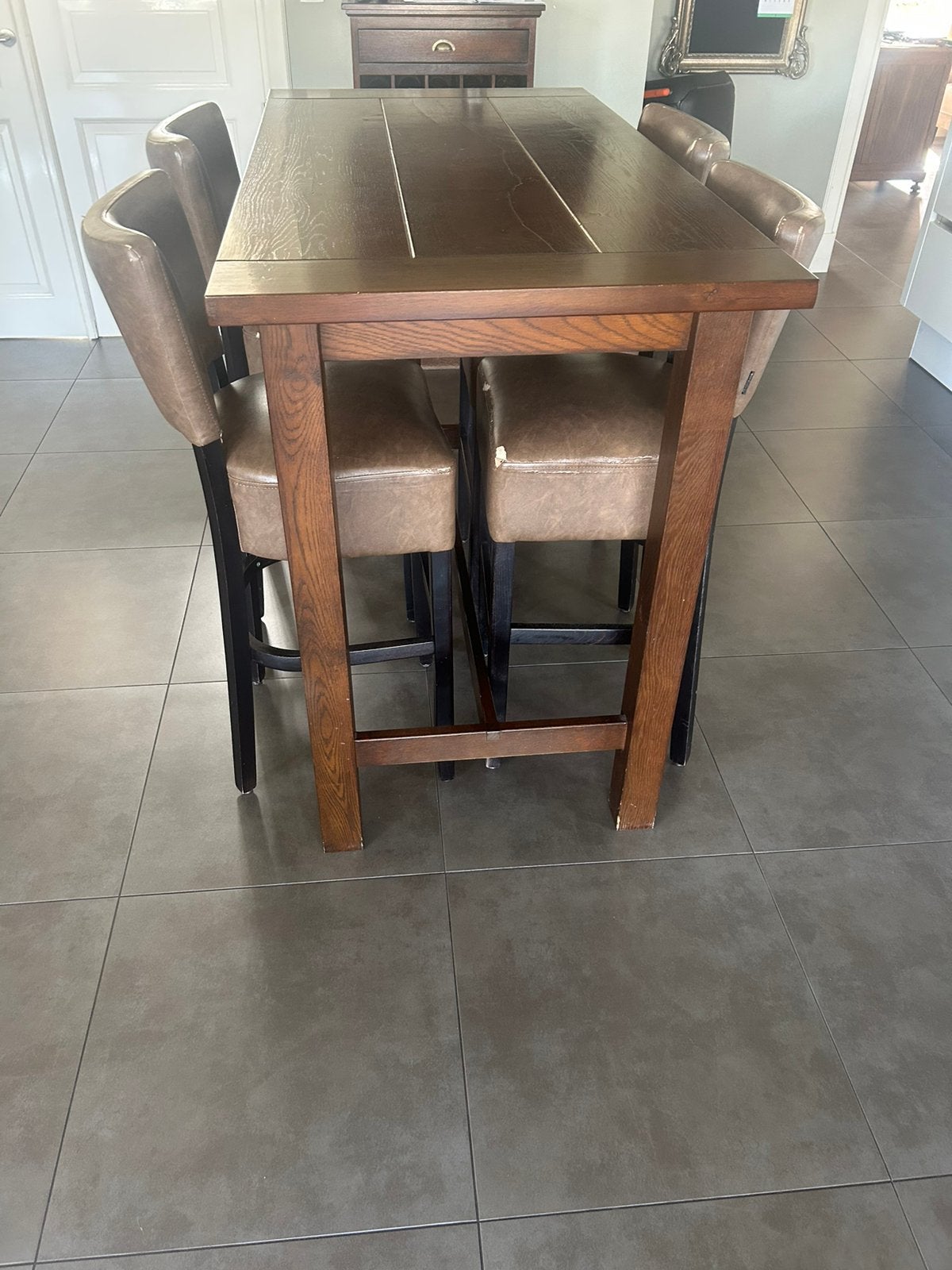 Tafel + 4 stoelen, Ophalen, Zo goed als nieuw