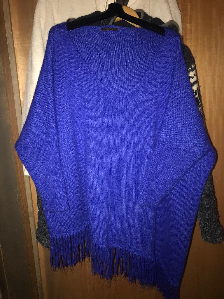 Mohair trui blauw Made in Italy – zacht – oversized M/L, Maat 38/40 (M), Blauw, Ophalen of Verzenden, Onbekend