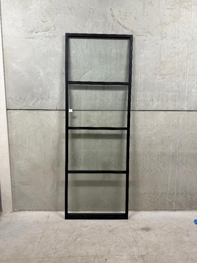 Luxe stalen taatsdeur zwart met softclose | 2561x910 | 57, Ophalen, Binnendeur, Nieuw, Glas