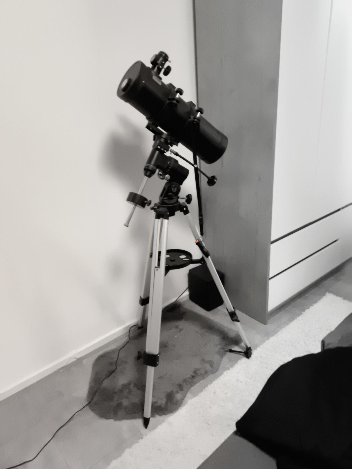 Telescoop met statief en toebehoren, Ophalen, Gebruikt, 80 tot 200 mm, Met statief
