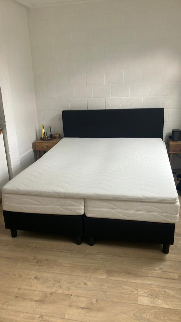 Boxspring 160x200, Huis en Inrichting, Slaapkamer | Bedden, Ophalen, Tweepersoons, 200 cm, 160 cm