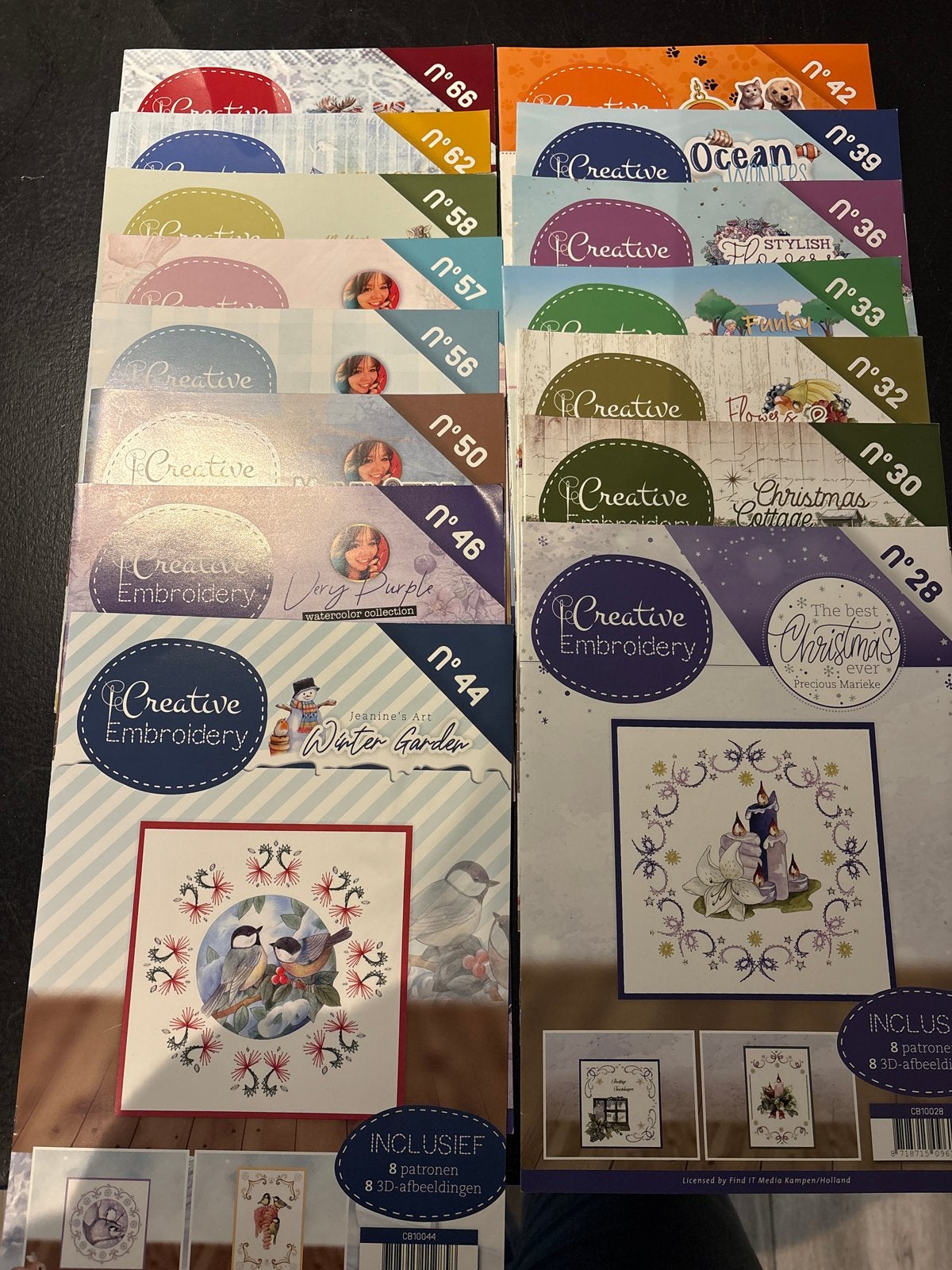 Set Creative Embroidery Boekjes - Patronen & 3D Afbeeldingen, Verzenden, Zo goed als nieuw, Handborduren, Patroon