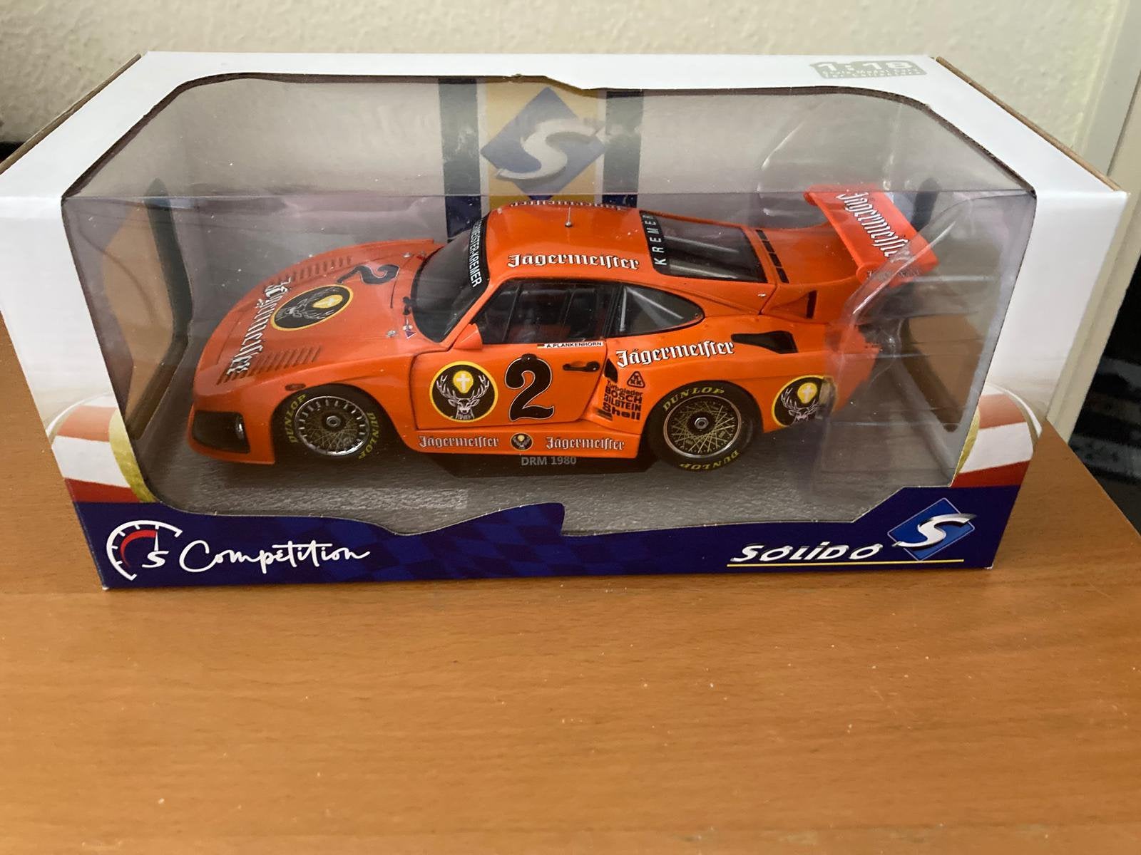 Solido Porsche 935 K3 DRM 1980 1:18 ‘Jägermeister’, Hobby en Vrije tijd, Ophalen of Verzenden, Zo goed als nieuw, Auto, Solido