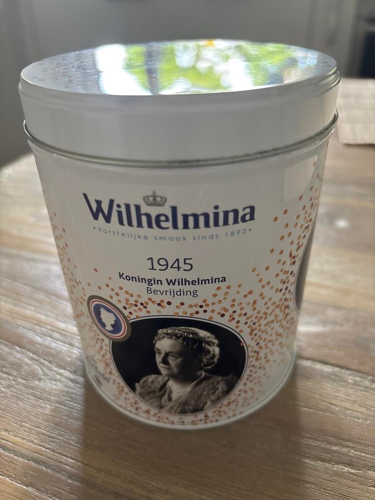 Wilhelmina pepermunt blik - 1945, 1970, 1995, Ophalen of Verzenden, Zo goed als nieuw, Overige, Overige merken