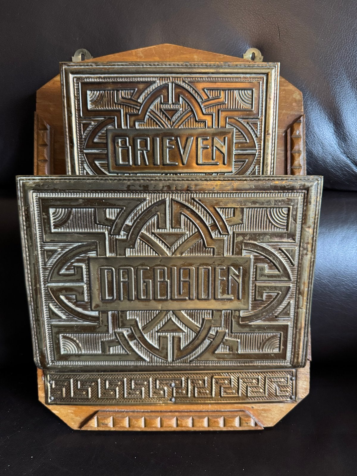 Antieke brieven- en dagbladenhouder, Art Deco stijl, Antiek en Kunst, Ophalen