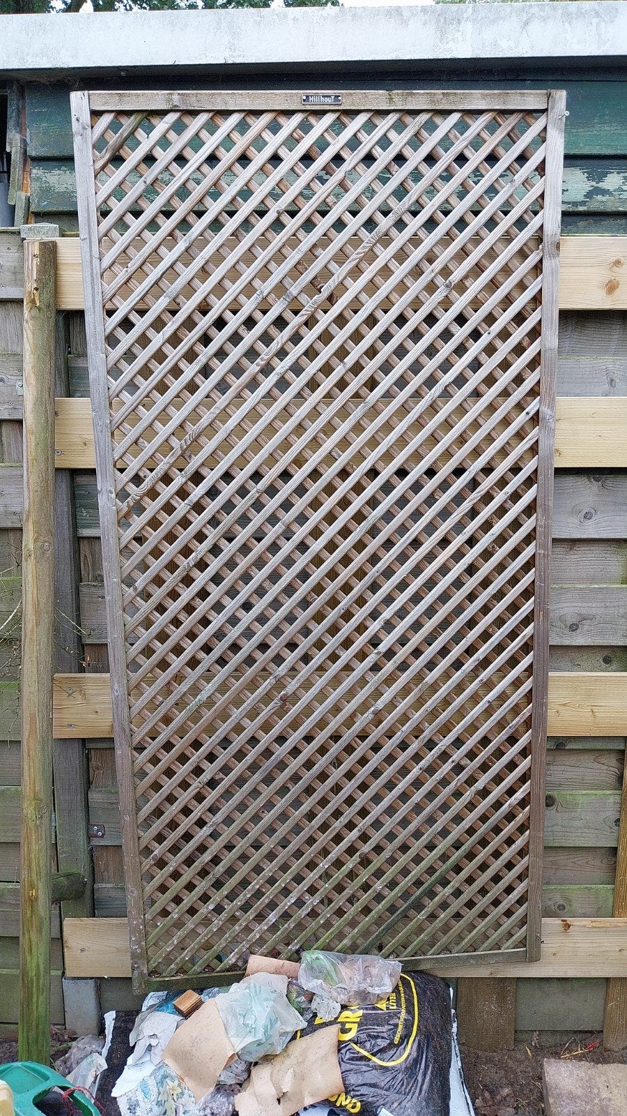 Houten tuinhek / trellis - Hillhout, Tuin en Terras, Ophalen of Verzenden, Gebruikt, Hout, Tuinhek