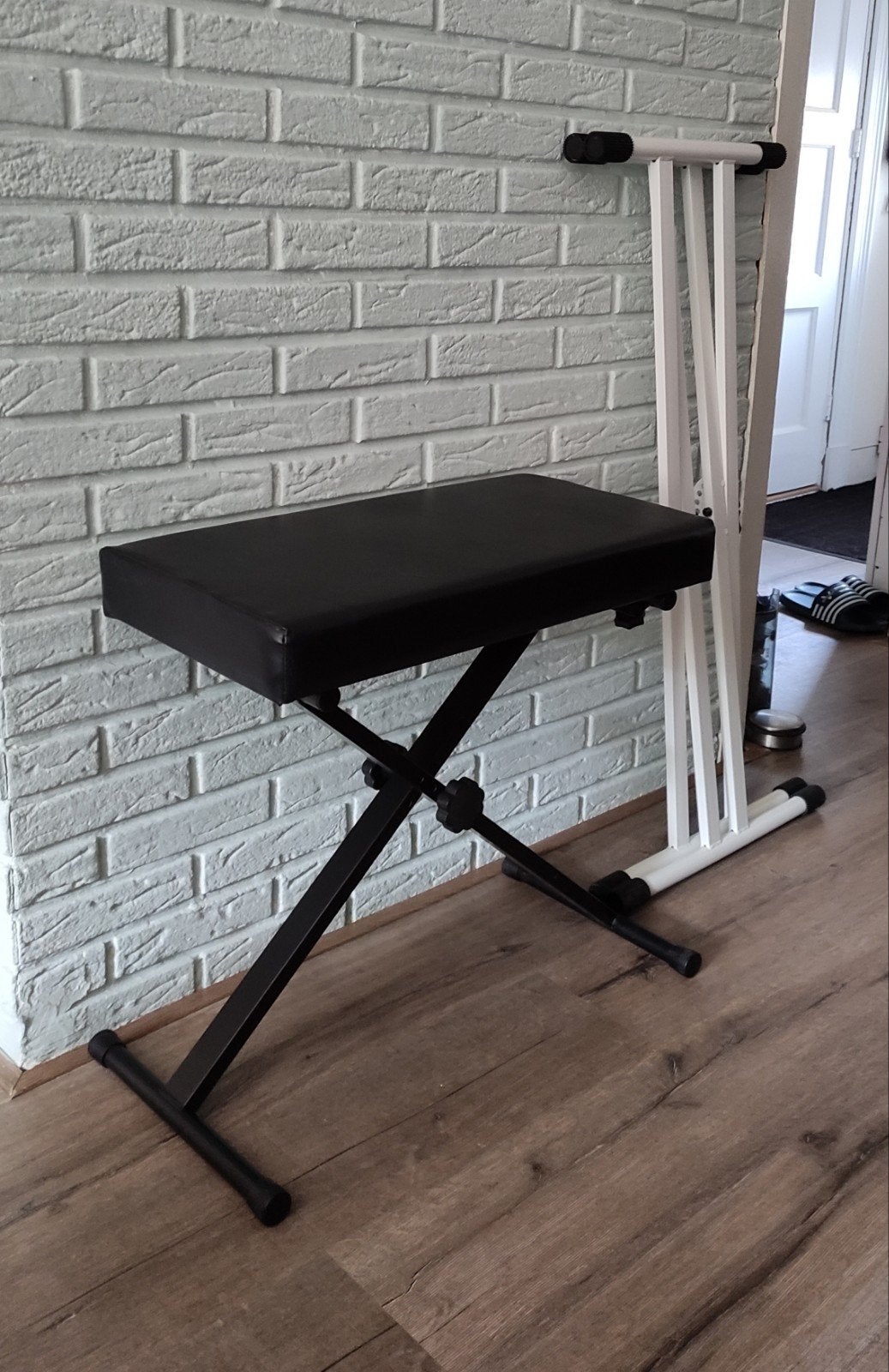 Pianobank met standaard (verstelbaar), Muziek en Instrumenten, Standaards, Ophalen, Gebruikt, Instrumentstandaard, Keyboard of Synthesizer